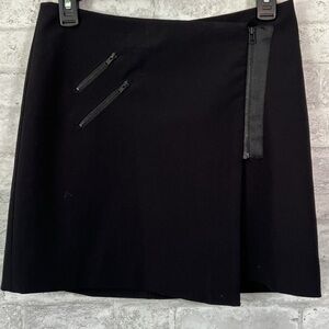 Madewell Black Mini Skirt with Zipper Accents size 4